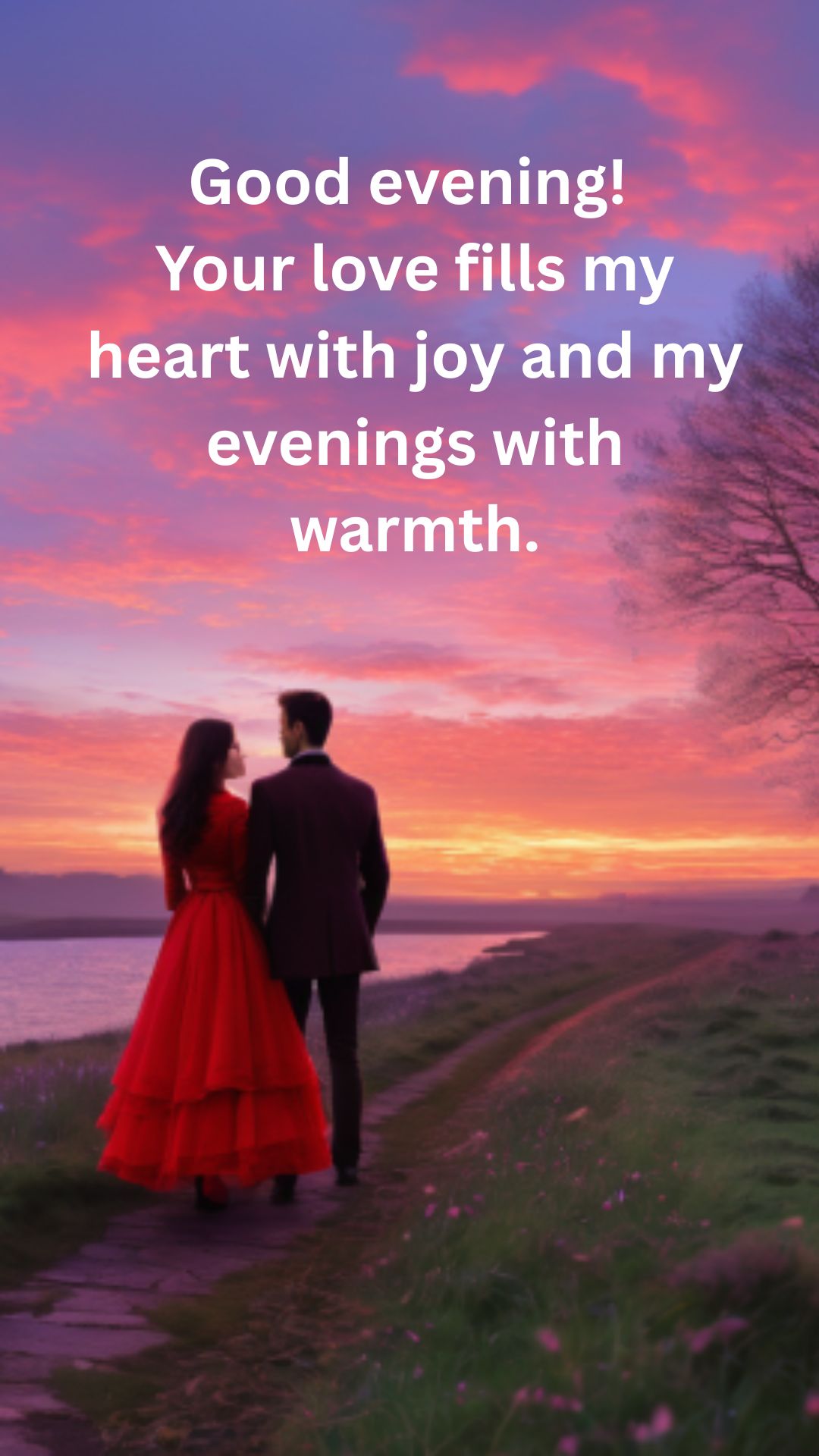 Good evening! Your love fills my heart with joy and my evenings with warmth.